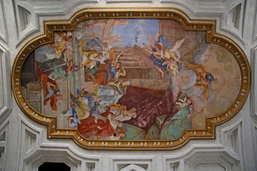 Schiffdecke mit dem Wunder der Ketten, 1706